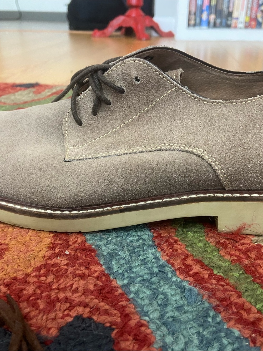 Banana Republic Men's Chukka Boots in Taupe Suede with Dark Brown Laces